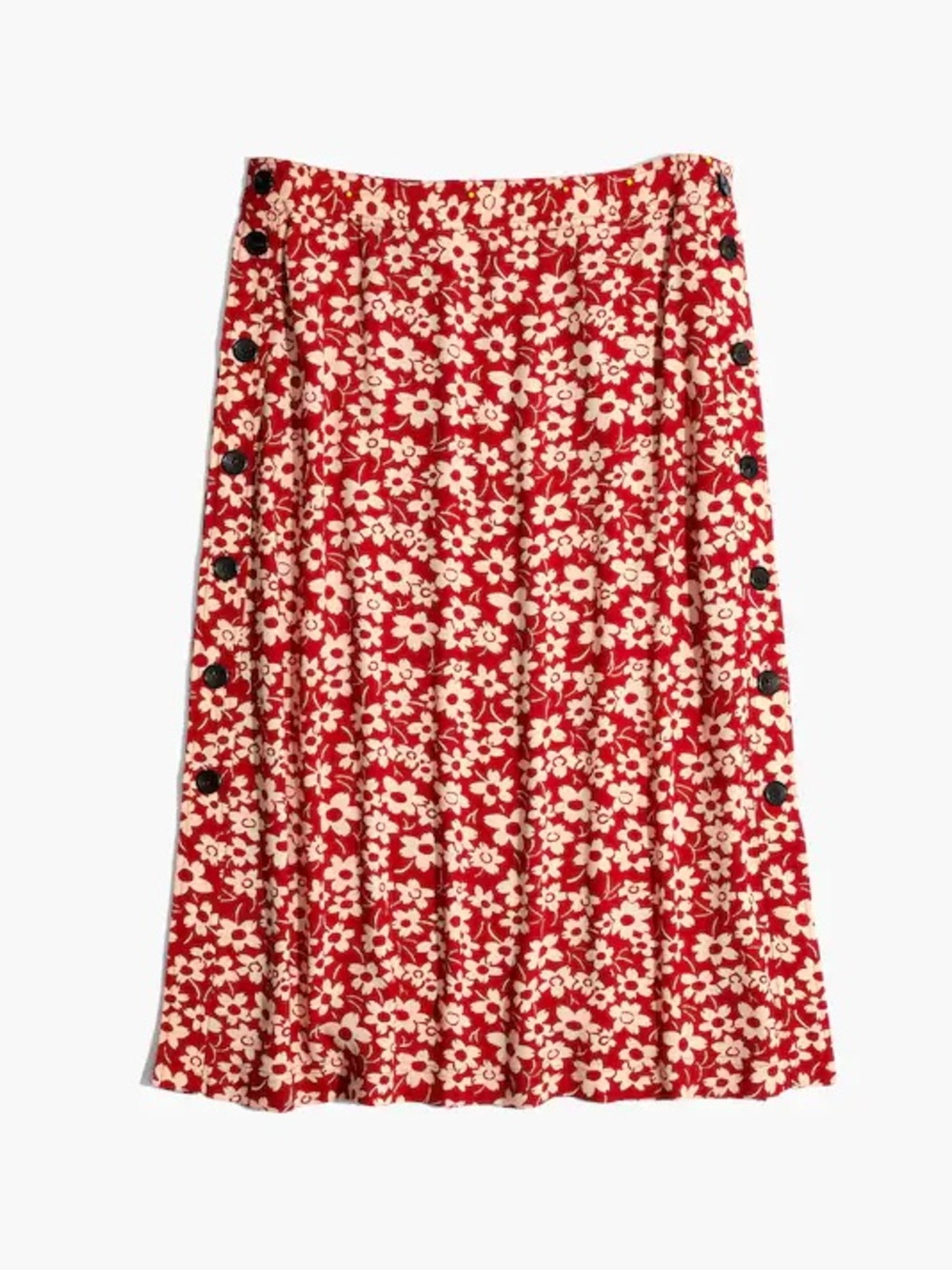 Madewell Side-Button Skirt in Full Bloom Sz 14